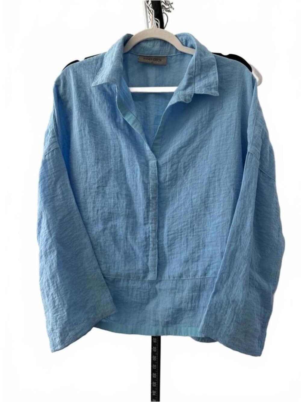 Light Blue Women's Long Sleeve Blouse